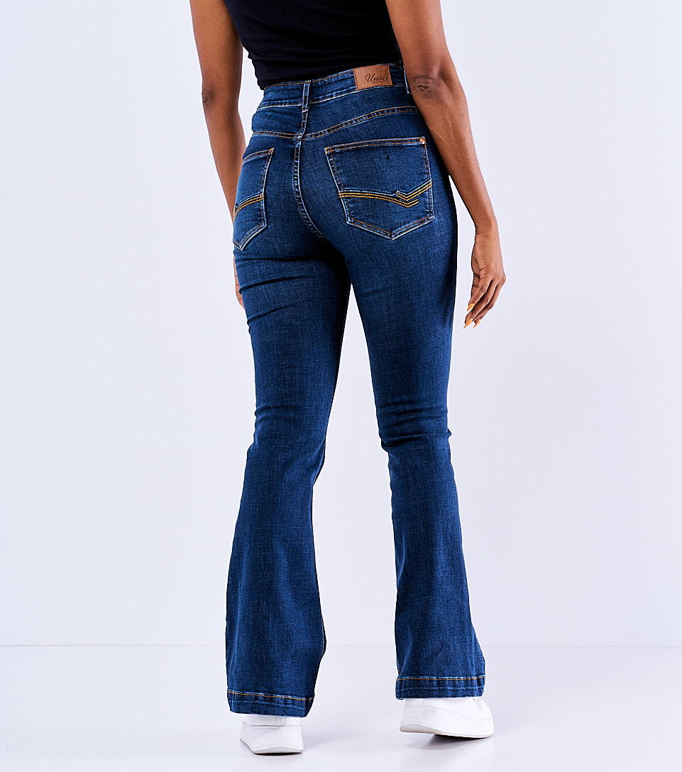 Jean Para Dama Molderia Star Bota Ancha Unser 830459 AZ