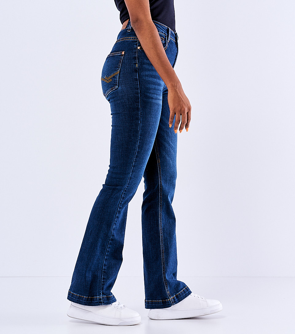 Jean Para Dama Molderia Star Bota Ancha Unser 830459 AZ