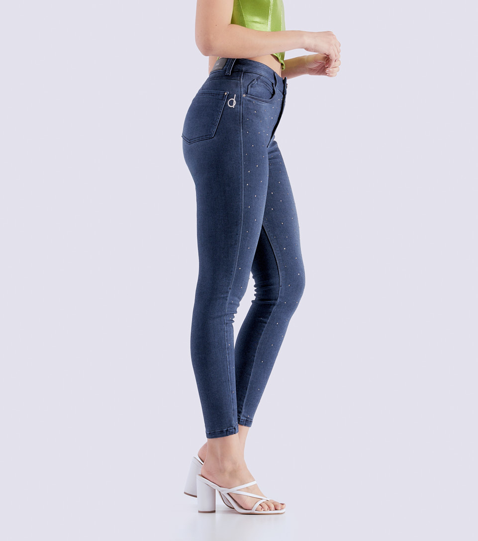 Jean Skinny Pull Up Con Brillos Praga Nathalia Derek 830654 AZ