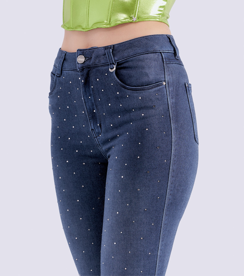 Jean Skinny Pull Up Con Brillos Praga Nathalia Derek 830654 AZ