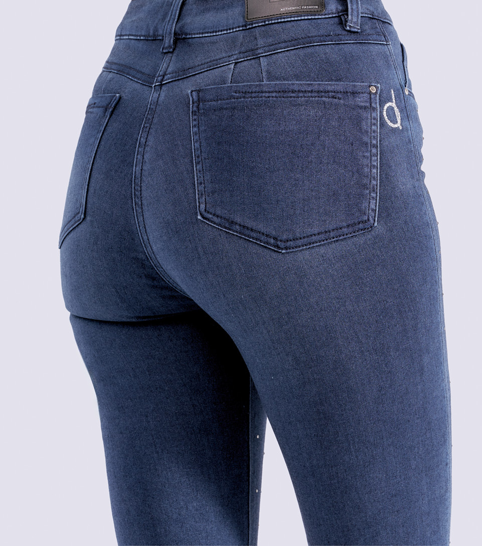 Jean Skinny Pull Up Con Brillos Praga Nathalia Derek 830654 AZ