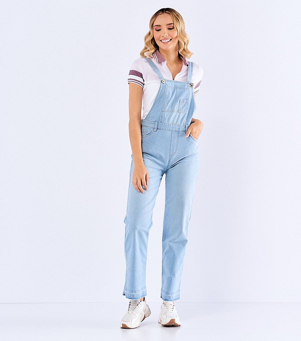 Overol Para Mujer Pantalon En Indigo Con Proceso Derek 824714 AZ