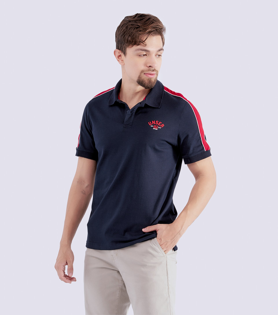 Polo Para Hombre Slim Combinado Con Estampado Unser 832863 AZ