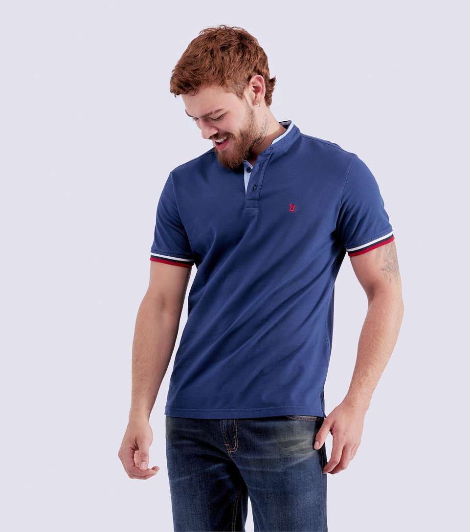 Polo Para Hombre Slim Con Bordado Unser 821677 AY