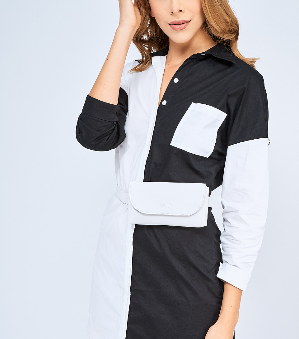 Vestido Camisero Manga Larga Bicolor Derek 826537 CU