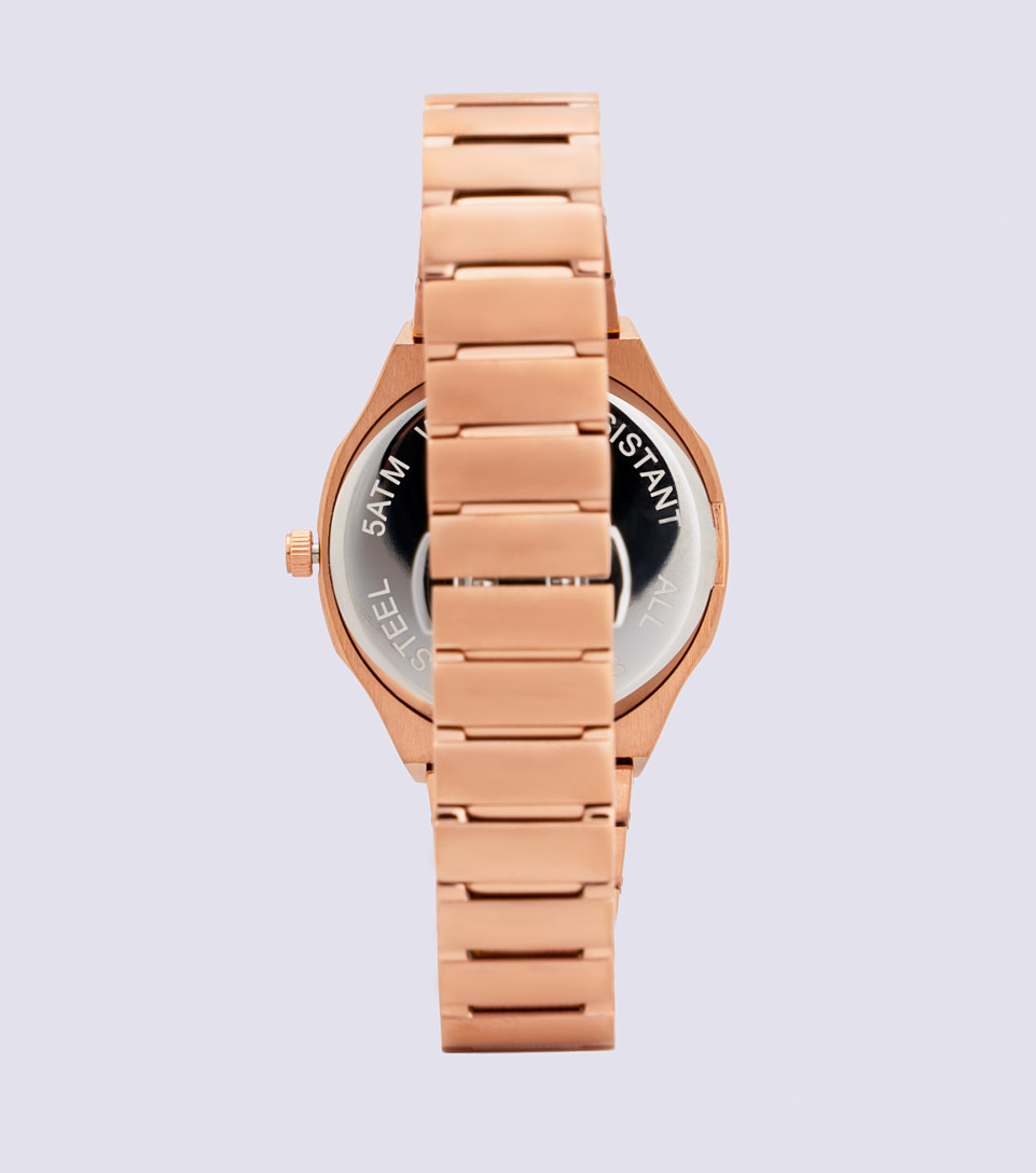 Reloj Para Mujer Pulso Metalico Derek 821428 OR
