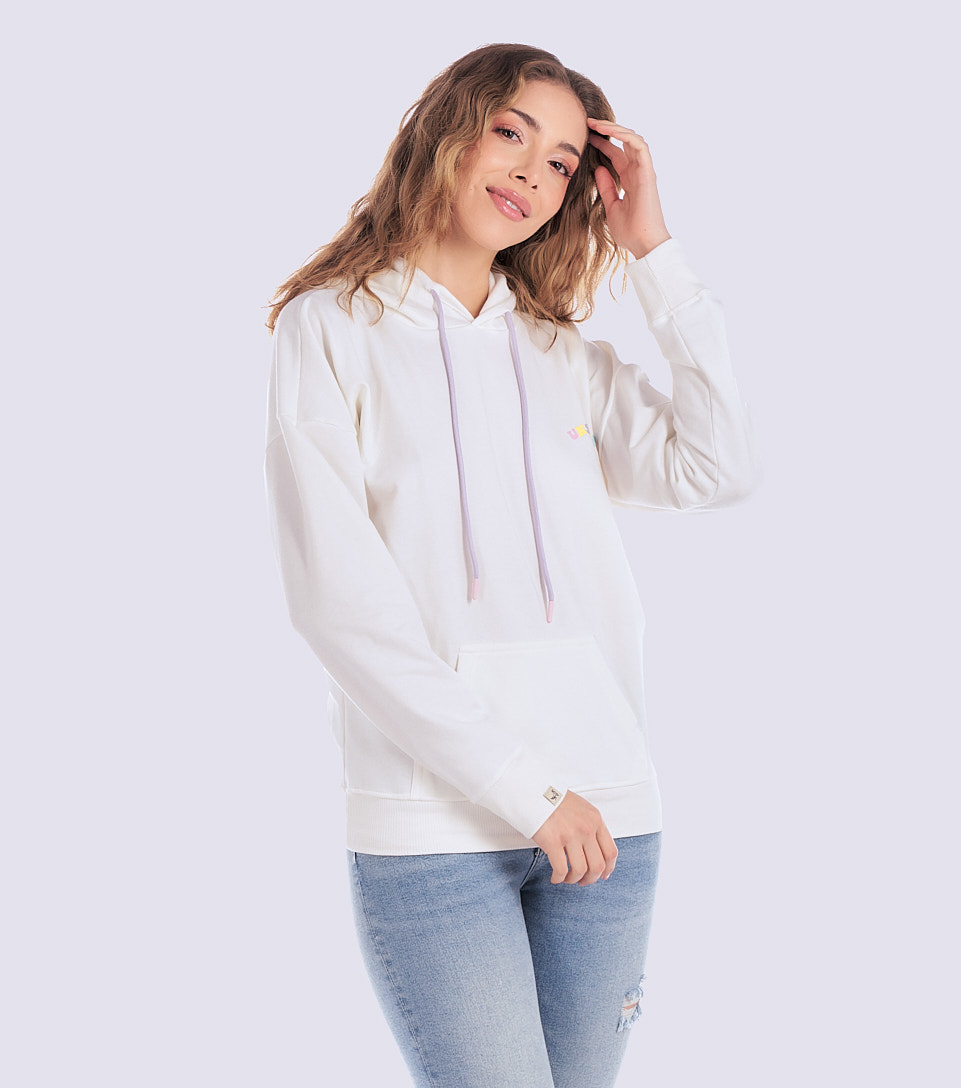 Buzo Para Mujer Oversize Con Capota Y Estampado Unser 830847 AR