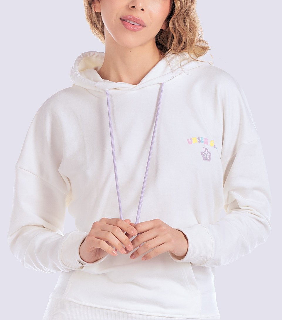 Buzo Para Mujer Oversize Con Capota Y Estampado Unser 830847 AR