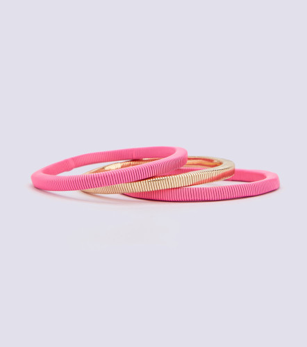 Set Pulseras Con Ranuritas En AceroderekFS