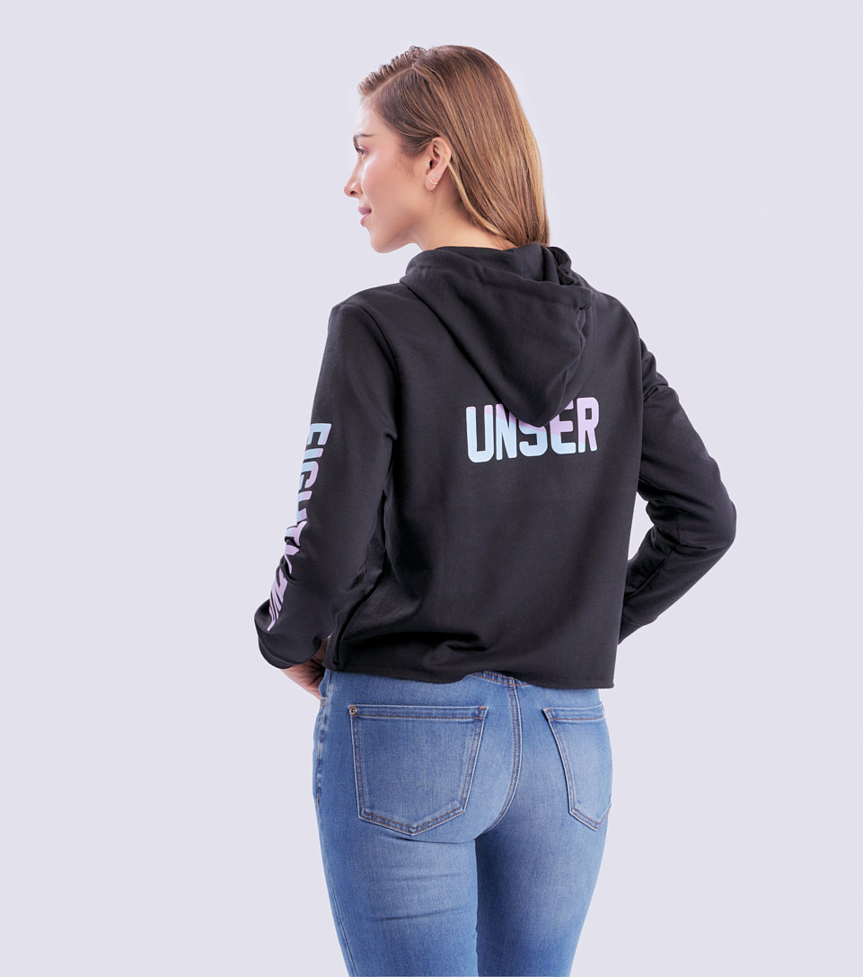Buzo Para Mujer Unicolor Con Capota Y Cremallera Unser 831572 NG