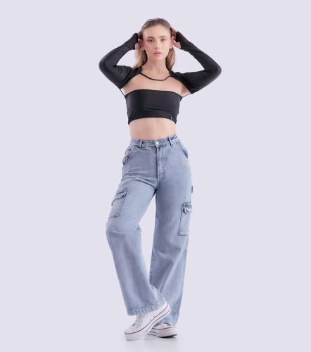 Brooklyn Top Con Mangas Unicolor TyperNG
