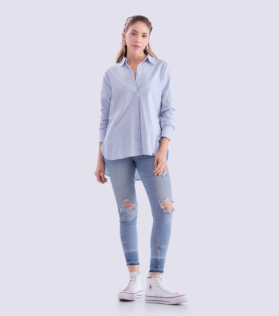 Blusa Para Mujer Camisera Oversize Manga Larga Unser 832777 AC
