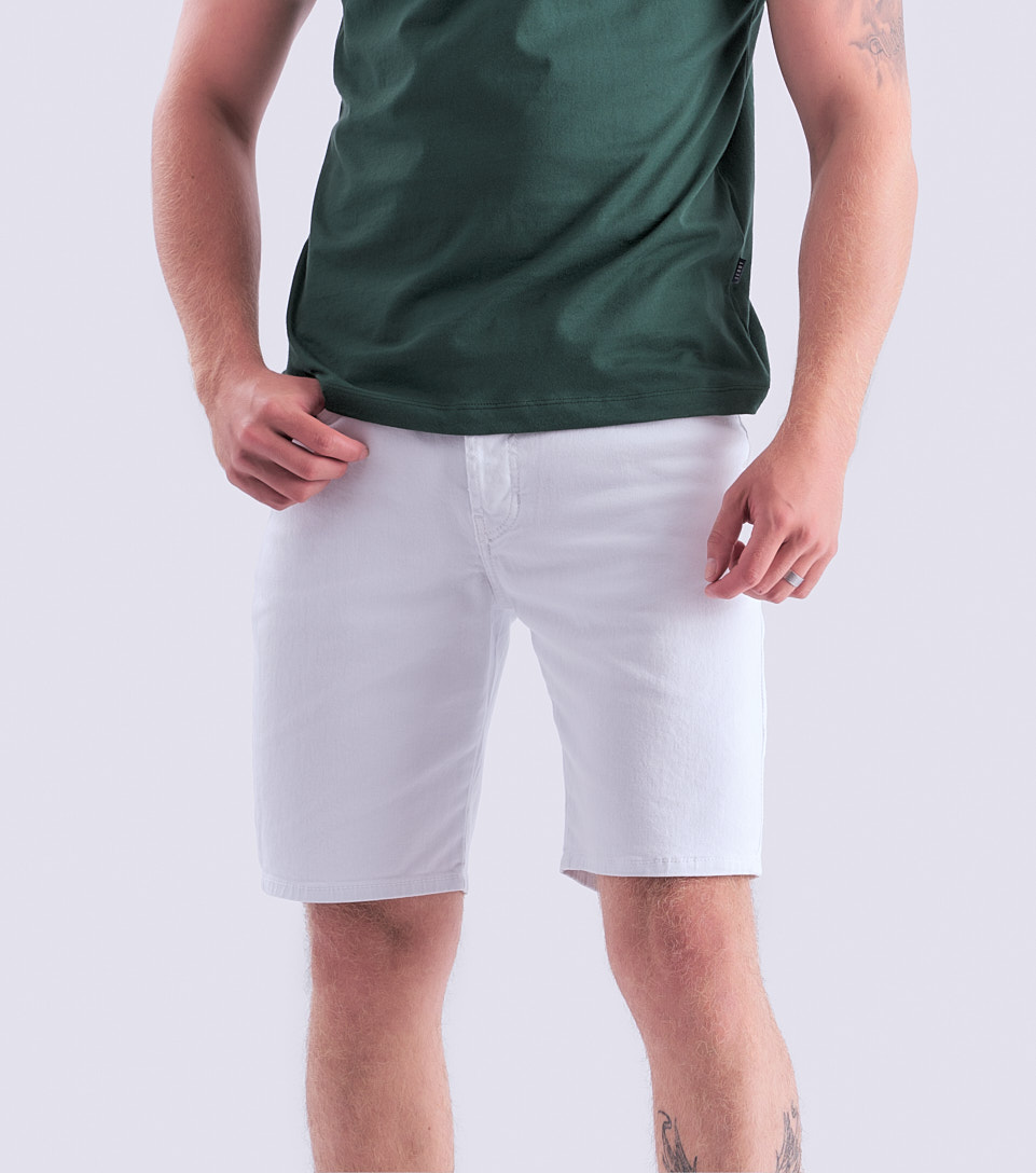 Bermuda Para Hombre En Drill Unicolor Cinco Bolsillos Unser 830805 BL