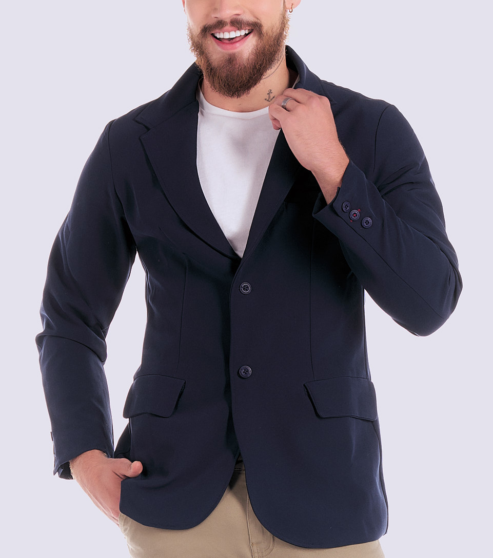 Blazer Para Hombre Unicolor Con Bolsillos Unser 832018 AZ