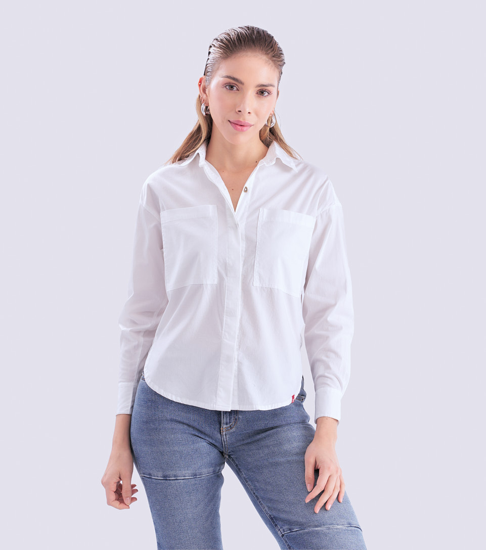 Blusa Para Mujer Tipo Camisera Unicolor Unser 826947 BL