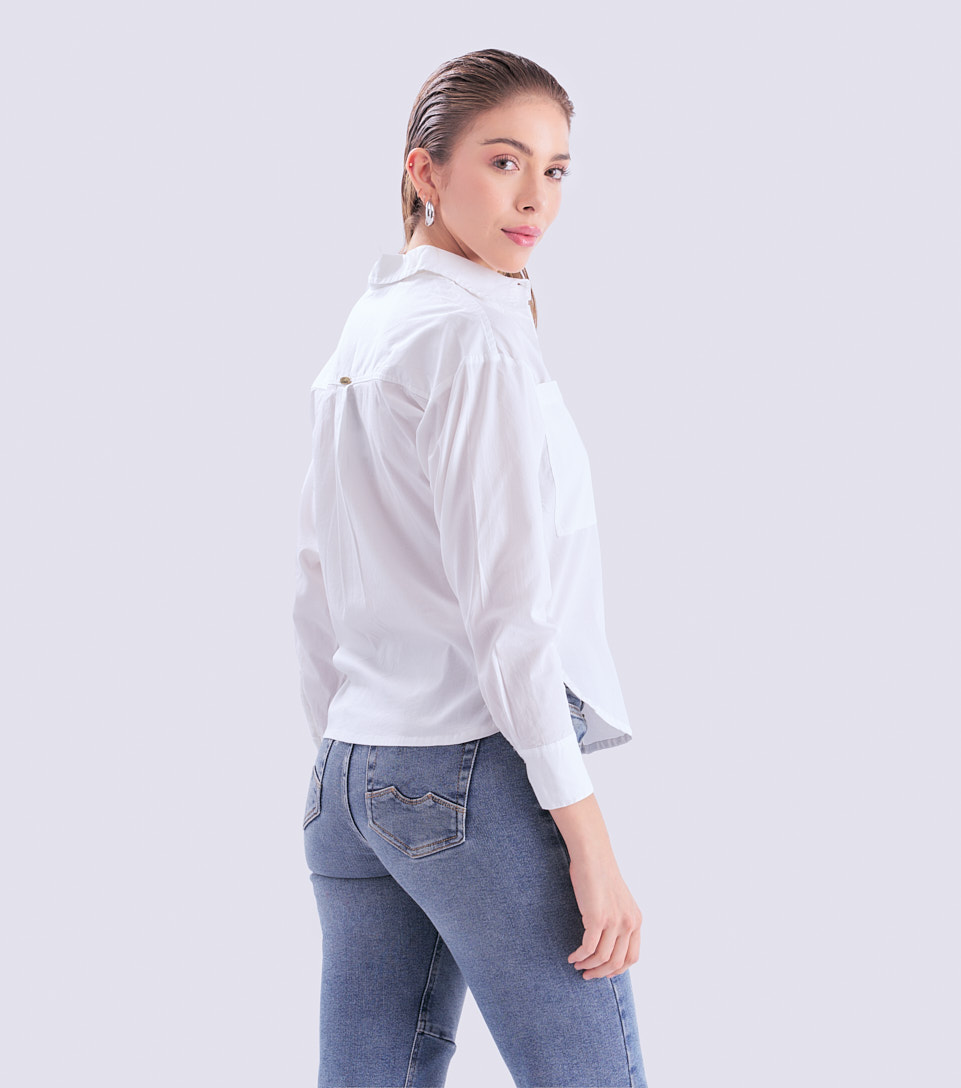 Blusa Para Mujer Tipo Camisera Unicolor Unser 826947 BL