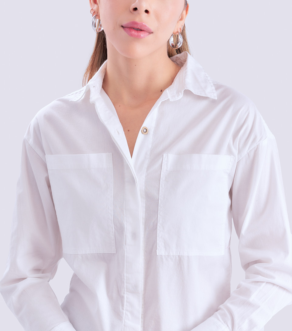 Blusa Para Mujer Tipo Camisera Unicolor Unser 826947 BL