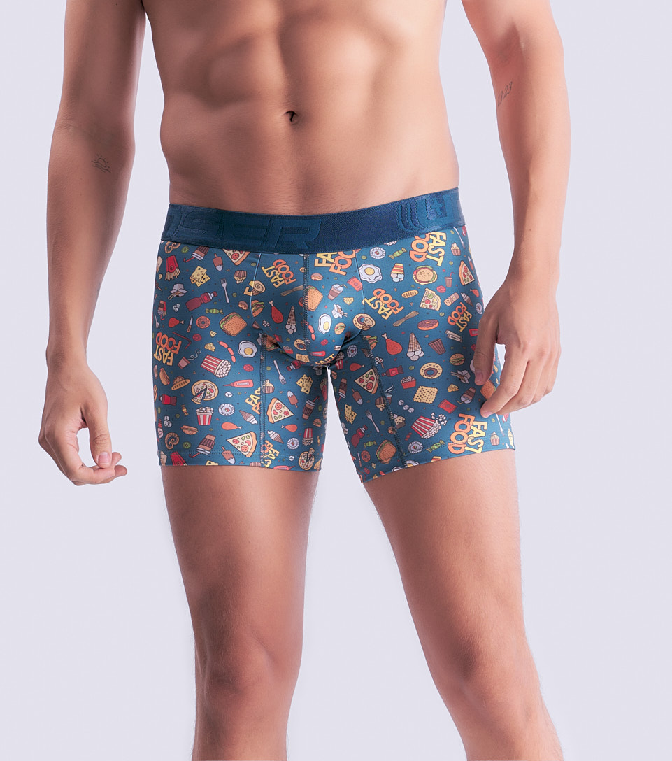 Boxer Para Hombre Bipack Combinado Con Elastico Marcado Texto Unser 830946 AZ