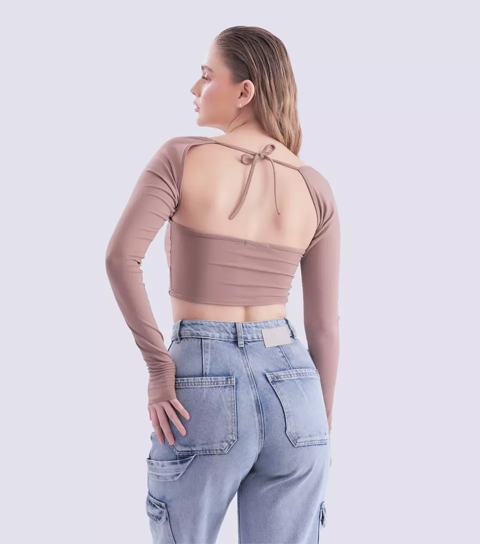 Brooklyn Top Con Mangas Unicolor TyperCF