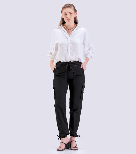 Pantalon De Mujer Unicolor Cargo DerekNG