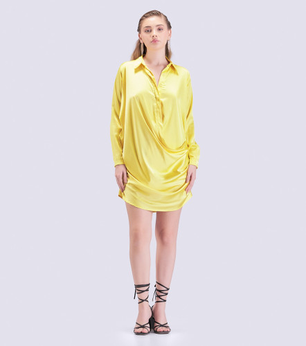 Vestido Camisero Asimetrico Para Mujer DerekAM