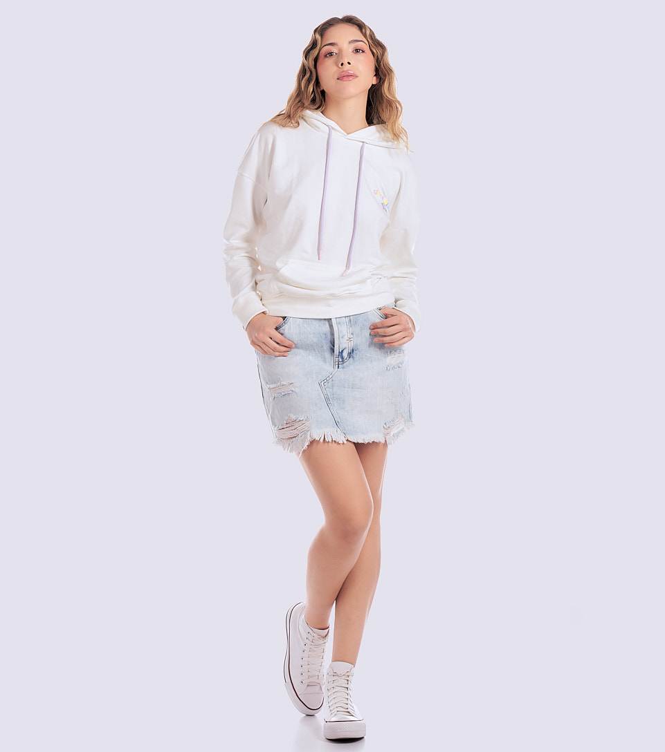 Falda Para Mujer En Indigo Corta Con Proceso Medio Unser 832583 AZ