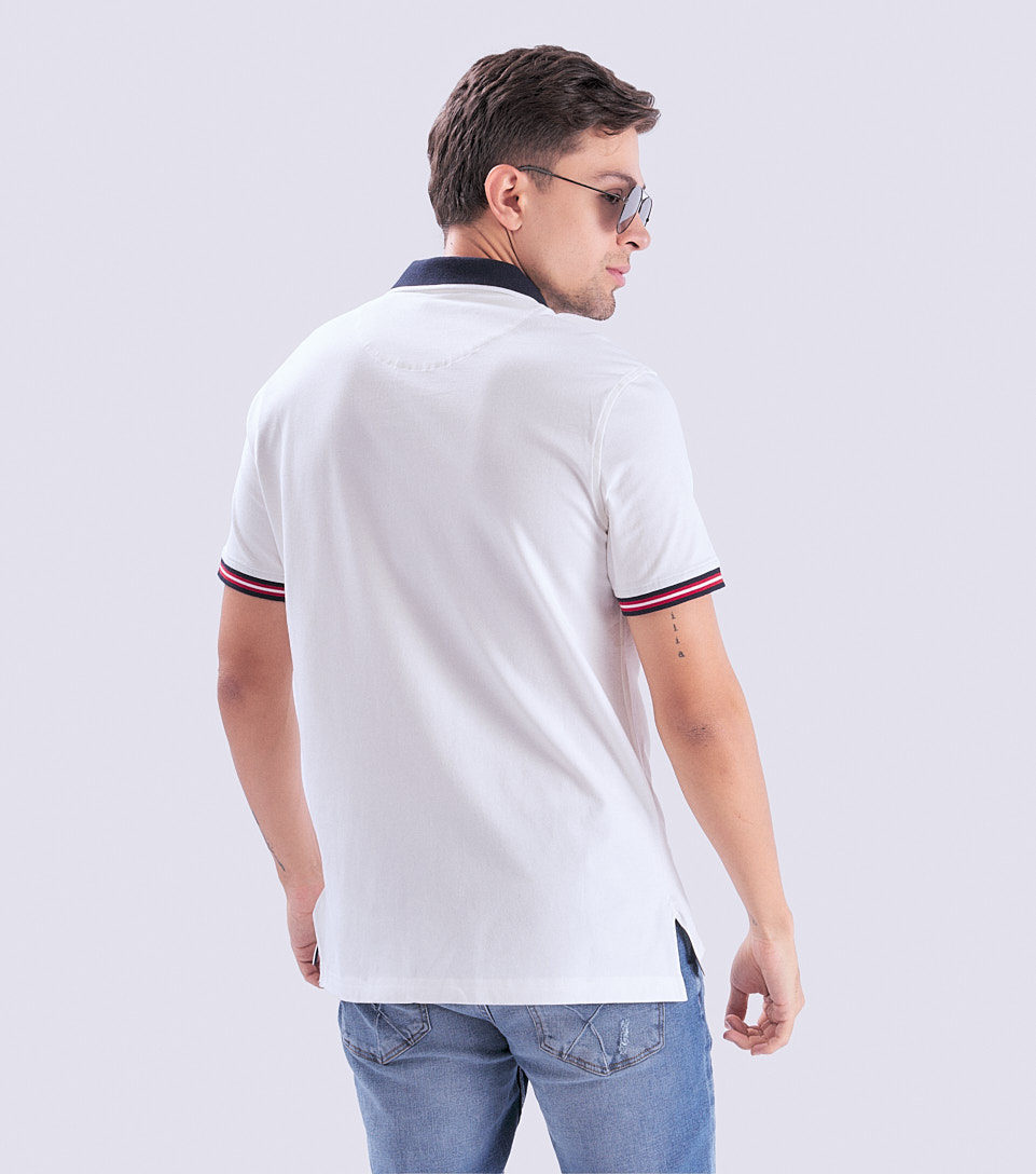Polo Para Hombre Comfort Unicolort Con Estampado Unser 832862 AR