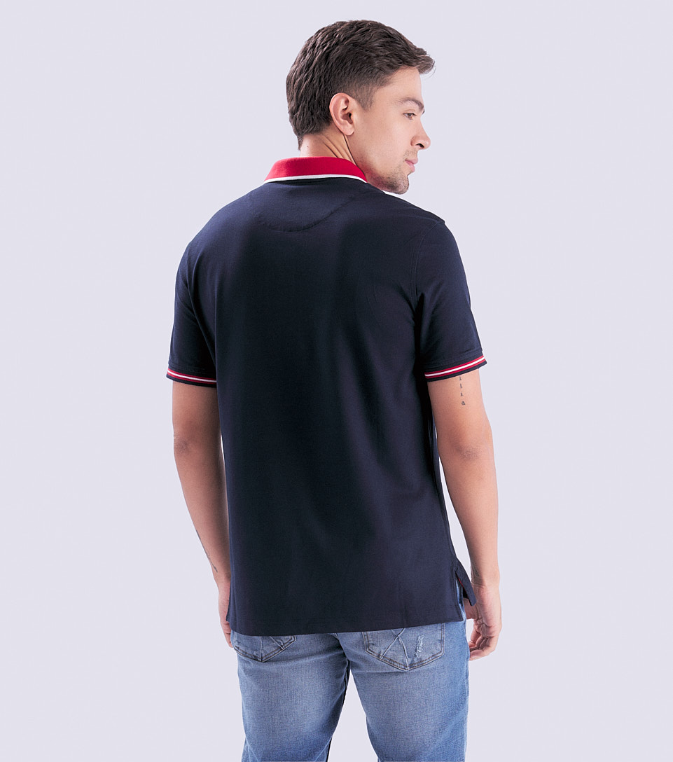 Polo Para Hombre Comfort Unicolort Con Estampado Unser 832862 AR