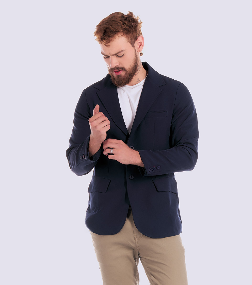 Blazer Para Hombre Unicolor Con Bolsillos Unser 832018 AZ