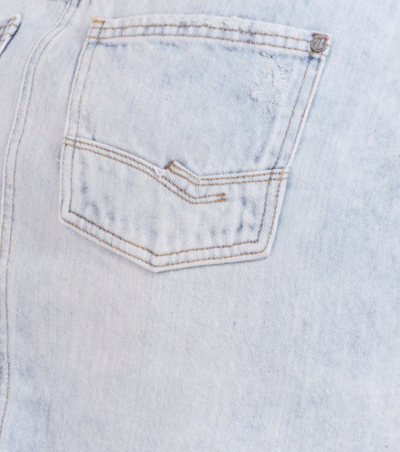 Falda Para Mujer En Indigo Corta Con Proceso Medio UnserAZ