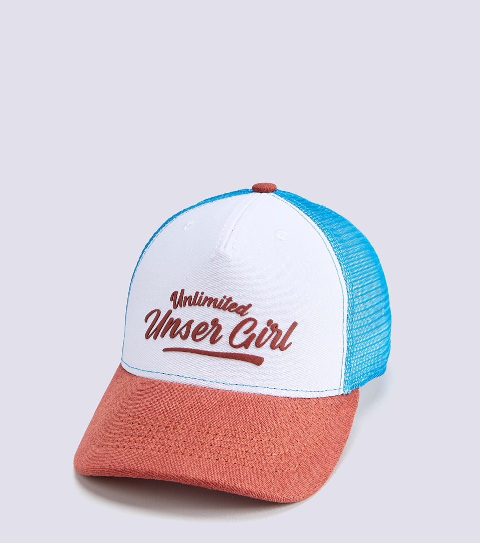 Gorra Para Mujer Combinada De Malla Con Estampado Unser 833256 BL