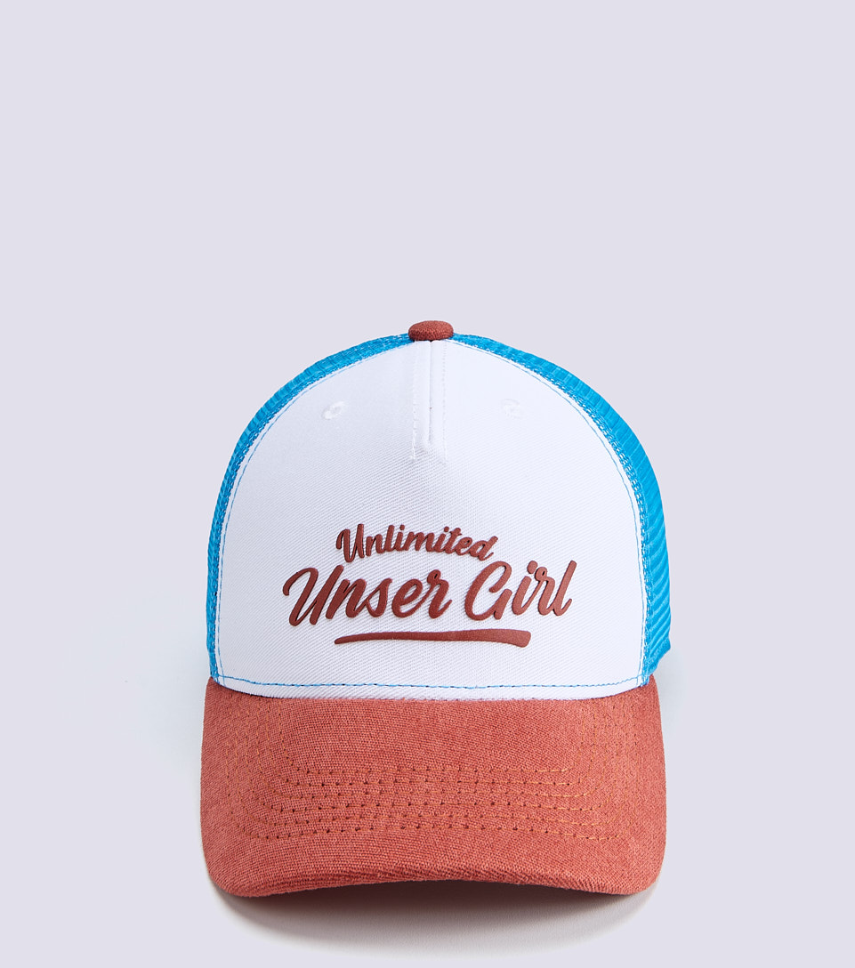 Gorra Para Mujer Combinada De Malla Con Estampado Unser 833256 BL