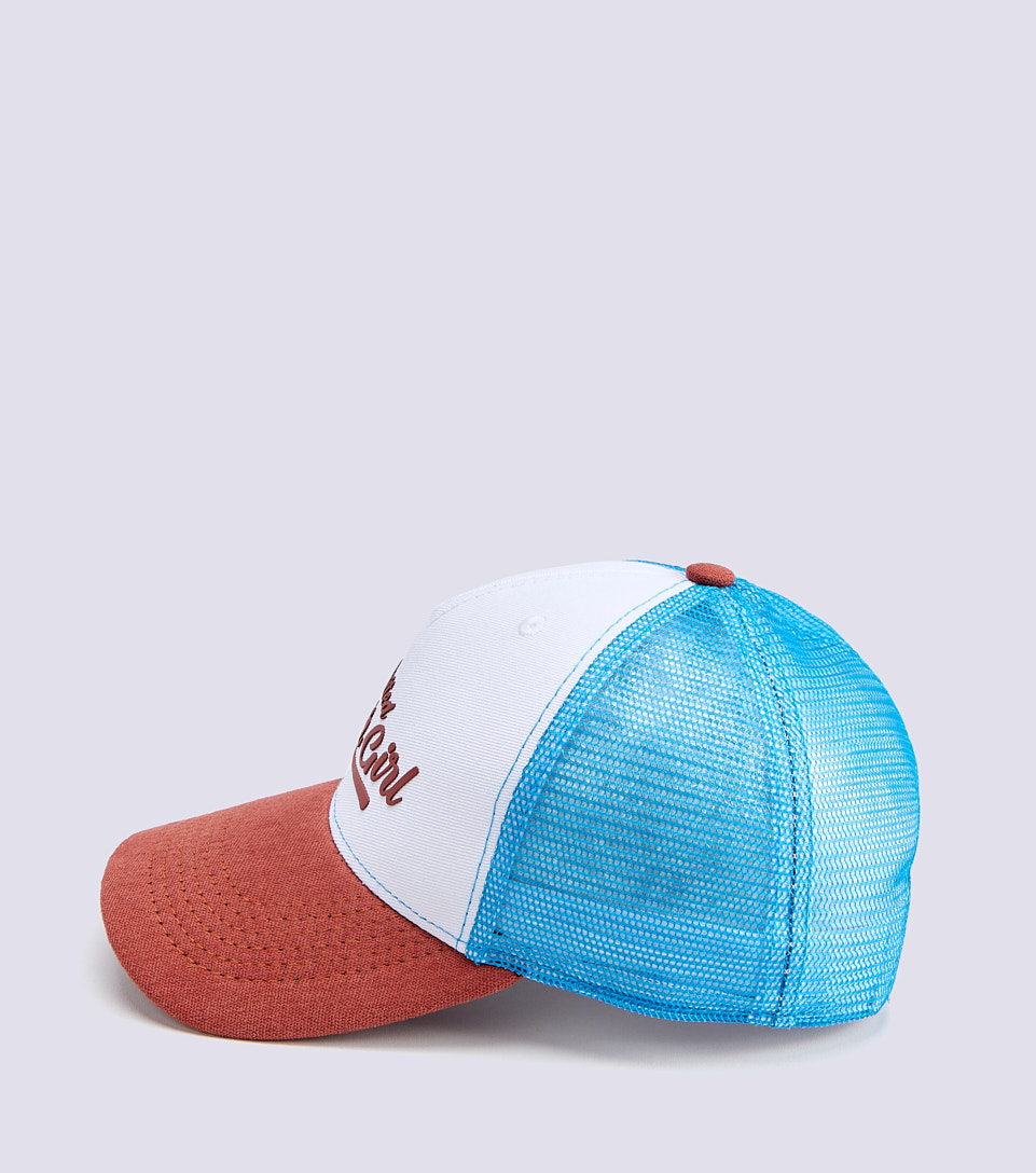 Gorra Para Mujer Combinada De Malla Con Estampado Unser 833256 BL
