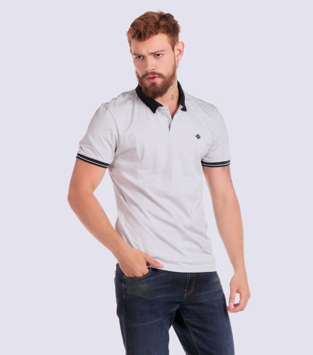 Polo Americanino Slim Fit JacquardBL