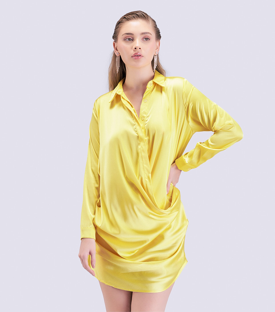 Vestido Camisero Asimetrico Para Mujer DerekAM