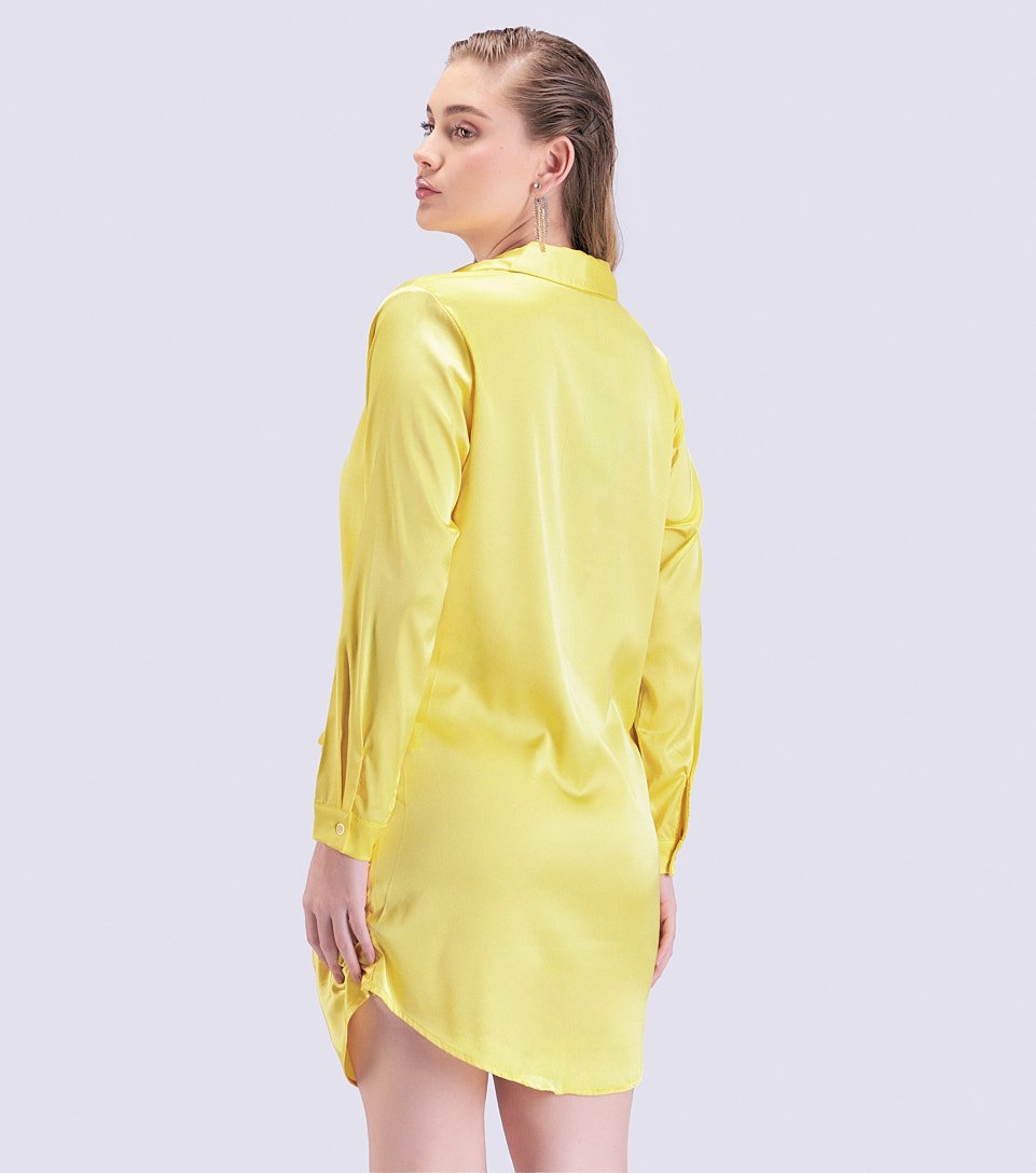 Vestido Camisero Asimetrico Para Mujer Derek 828639 AM