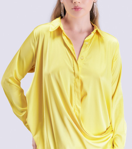 Vestido Camisero Asimetrico Para Mujer DerekAM