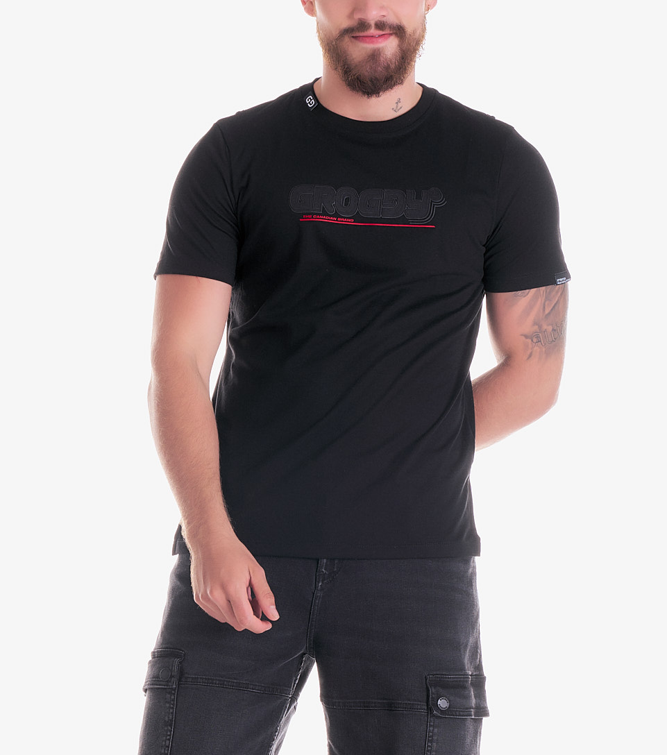 Ryan T Shirt Slim Masculina Groggy 830643 NG