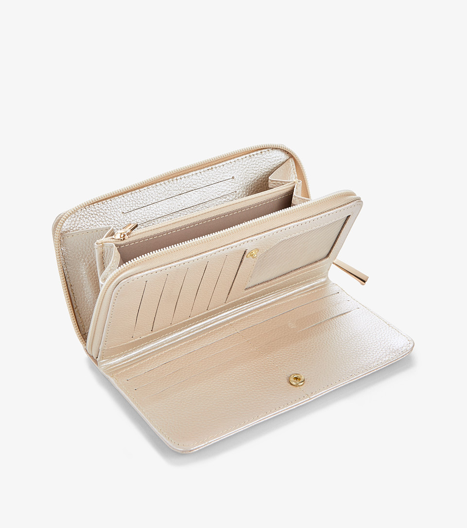 Billetera Para Mujer En Cuero Grande Unicolor Emily Derek 831463 GR