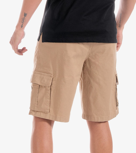 Bermuda Para Hombre Tipo Cargo Unicolor UnserKQ