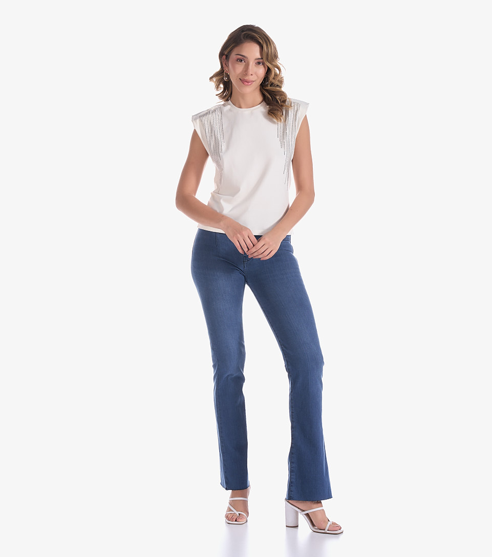 Blusa Para Mujer Con Apliques En Delantero Lindsay Derek 832443 AR
