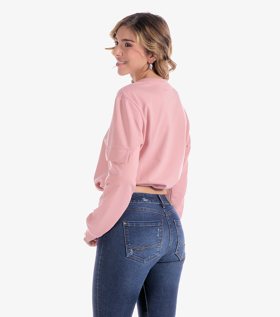 Buzo Para Mujer Corto Con Estampado Delantero Unser 832715 PR