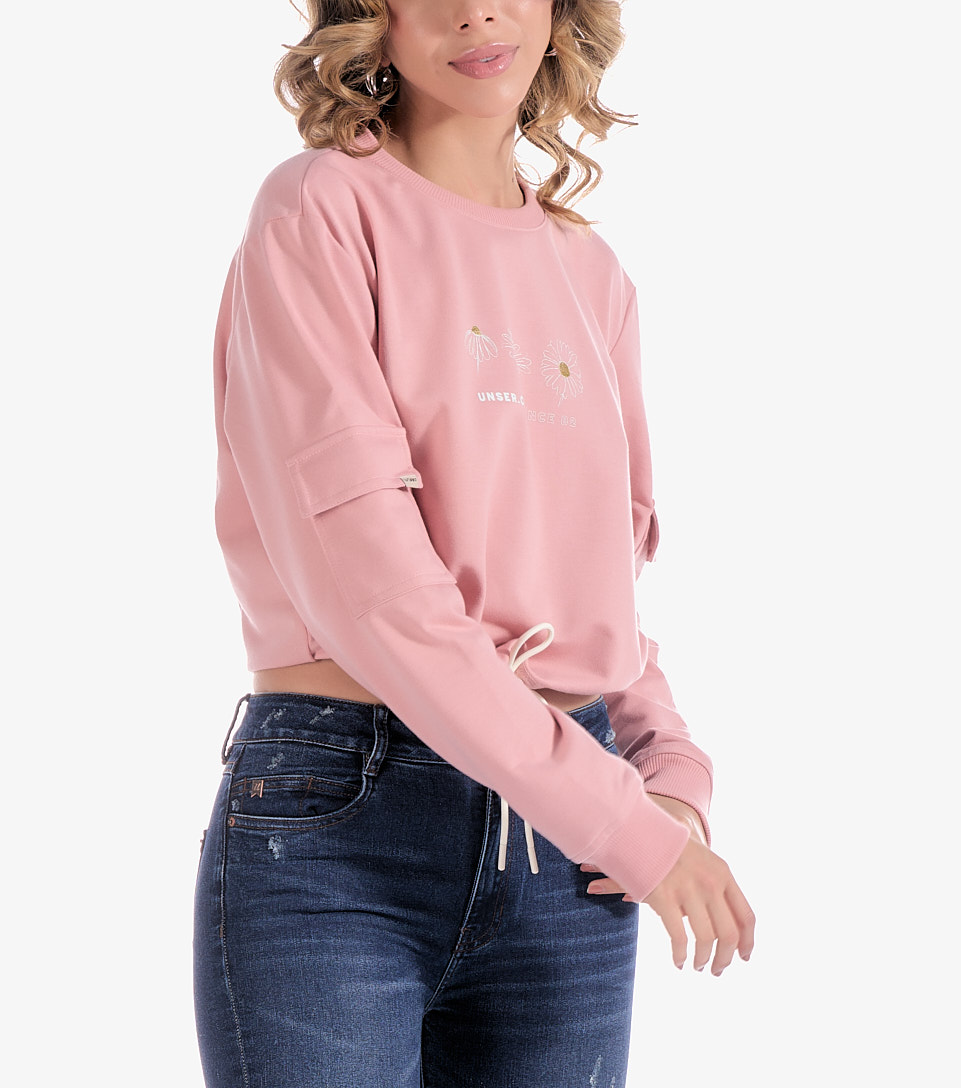 Buzo Para Mujer Corto Con Estampado Delantero Unser 832715 PR