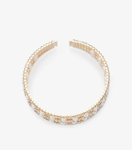 Pulsera Unicolor Piedras Y Perlas DerekDO