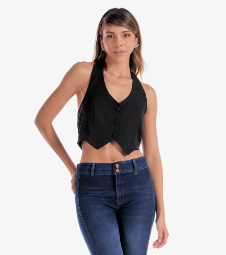 Chaleco Para Mujer Cuello Halter Unicolor DerekNG