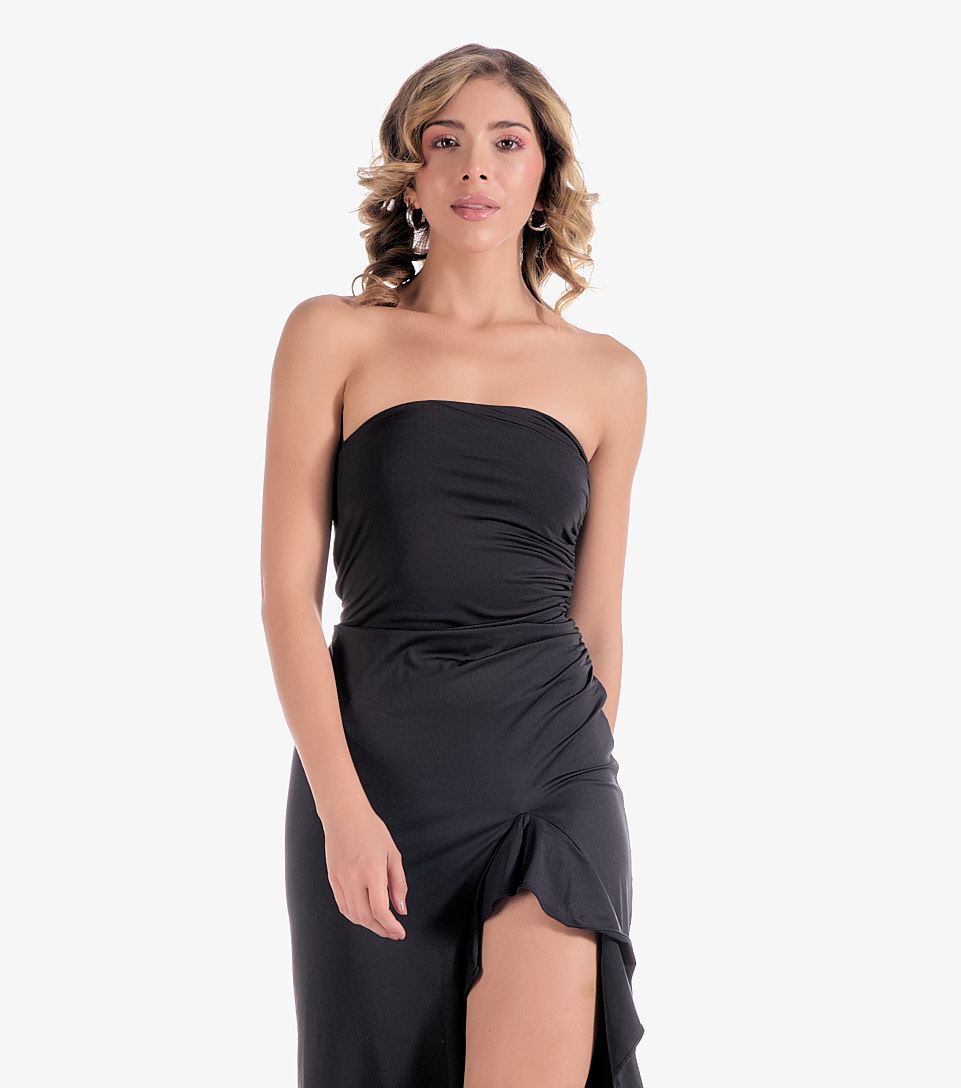 Danna Vestido Largo Con Gola Derek Lovely 833084 NG