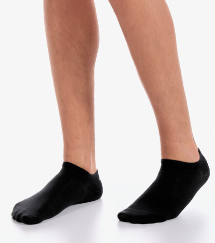 Media Para Hombre Tripack Invisible Unicolor Con Texto UnserCU