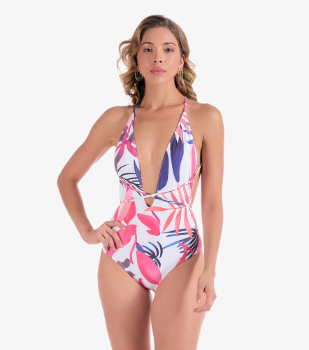 Set Traje De Bano Y Cardigan Estampado DerekRS