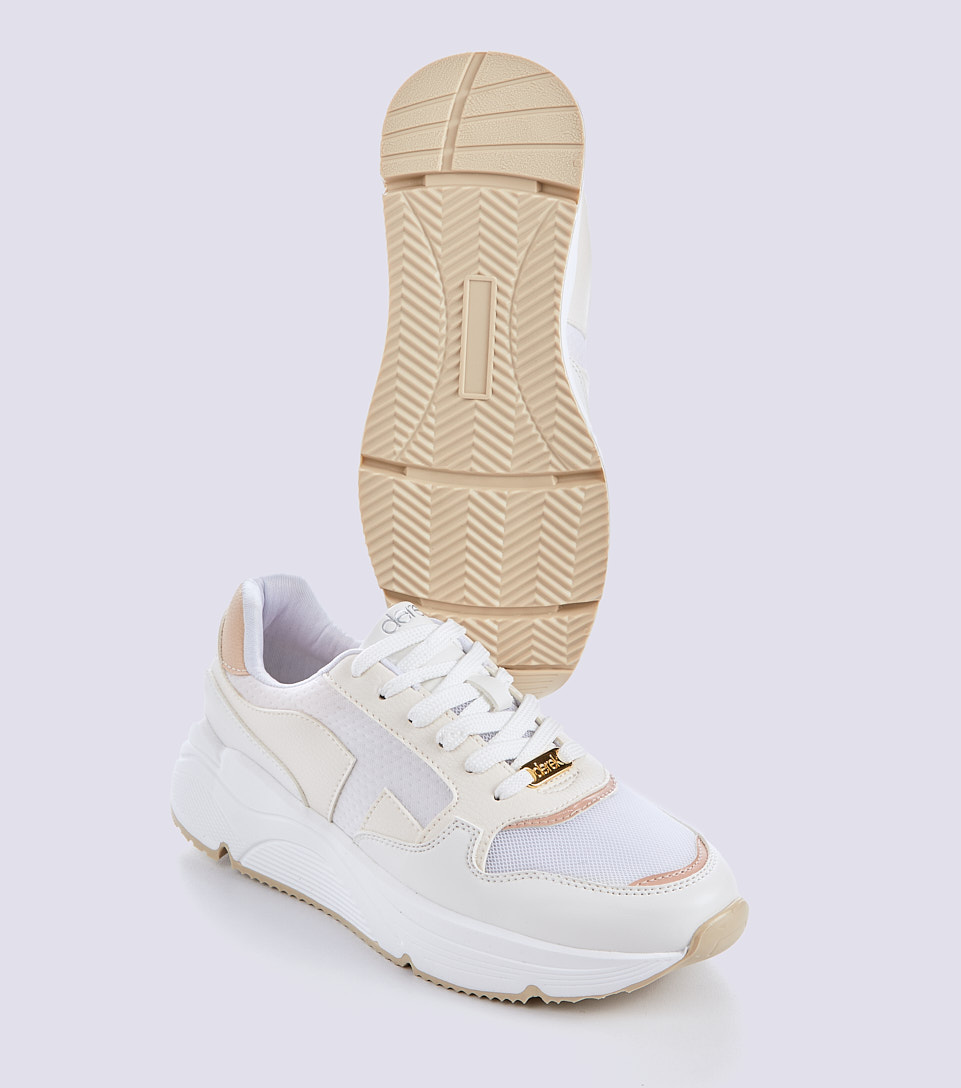 Tenis Para Mujer Con Cordones Y Detalles En Contraste Julieta Derek 833235 