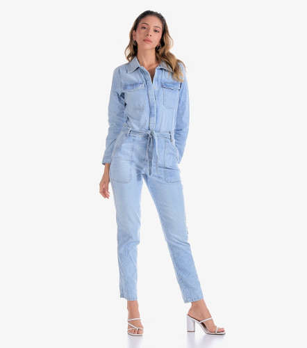 Enterizo Para Mujer Pantalon En Indigo Con Proceso Shannon DerekAZ